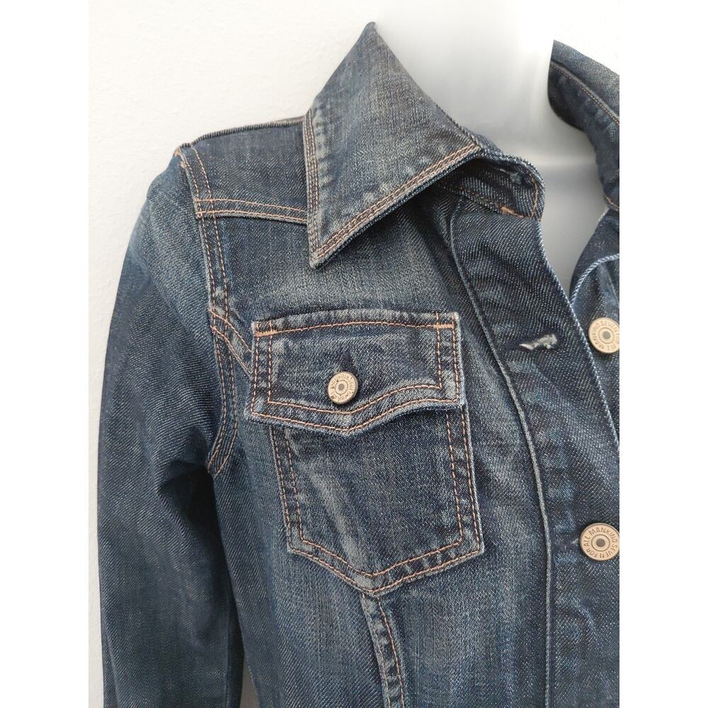 7 For All Mankind Jean Dress SMALL Mini Button Up Denim RARE Countryside Belted - Picture 2 of 16